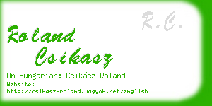 roland csikasz business card